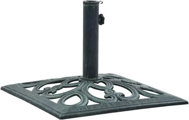 Alt view image 8 of 12 - vidaXL Umbrella Base Patio Umbrella Stand Parasol Base Green 26.5 lb Cast Iron