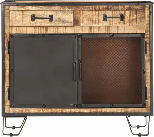 Alt view image 9 of 15 - vidaXL Solid Rough Mango Wood Sideboard Side Cabinet Wooden Furniture Storage