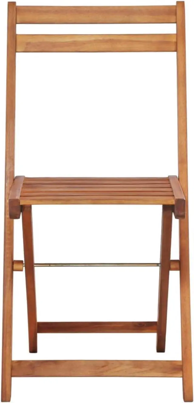 Alt view image 10 of 11 - vidaXL Folding Patio Bar Chairs 2 Pcs Outdoor Bar Lawn Chair Solid Wood Acacia