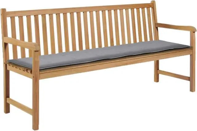 Alt view image 6 of 12 - vidaXL Bench Cushion Water Repellent Garden Seat Cushion Gray Oxford Fabric