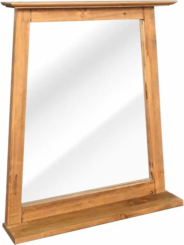 Alt view image 7 of 11 - vidaXL Wall Mirror Vanity Mirror Bathroom Decorative Mirror Solid Pinewood