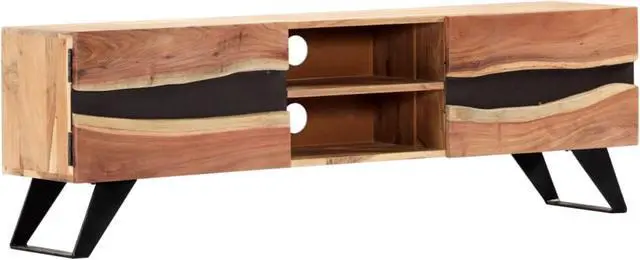 Alt view image 8 of 11 - vidaXL TV Stand TV Unit Sideboard TV Console Media Cabinet Solid Acacia Wood