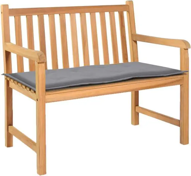 Alt view image 5 of 14 - vidaXL Garden Bench Cushion Grey 100x50x4 cm Oxford Fabric