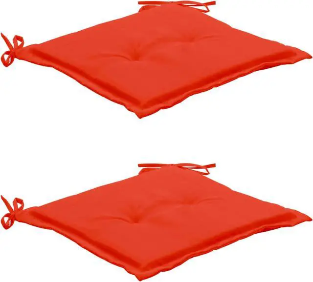 Alt view image 8 of 14 - vidaXL Garden Chair Cushions 2 pcs Red 50x50x4 cm Oxford Fabric