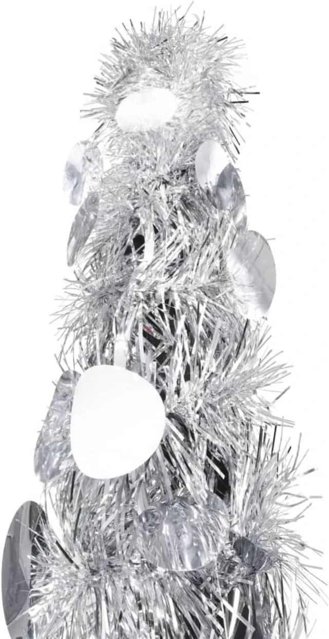 Alt view image 7 of 15 - vidaXL Christmas Tree Pop-up Artificial Tree Christmas Decoration Silver PET