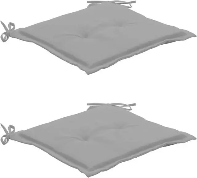 Alt view image 8 of 15 - vidaXL Chair Cushion 2 Pcs Outdoor Patio Seat Cushion Pad Gray Oxford Fabric