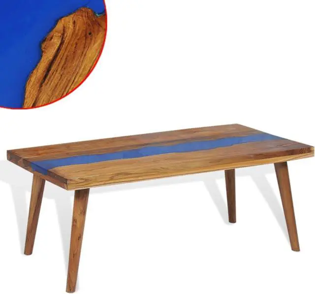 Alt view image 11 of 11 - vidaXL Coffee Table Round End Side Table Living Room Furniture Teak Resin