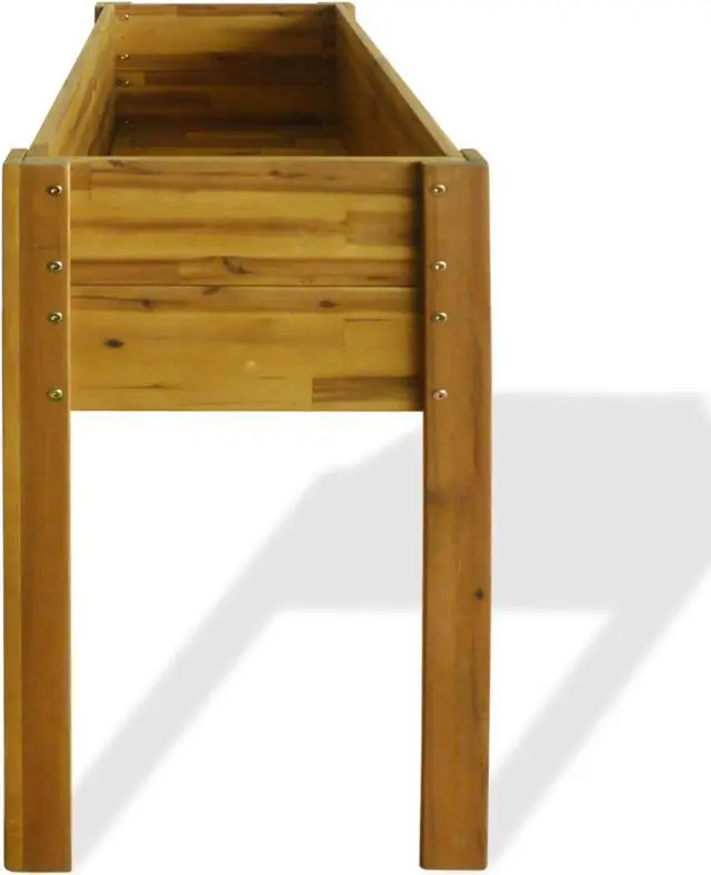 Alt view image 11 of 11 - vidaXL Solid Wood Acacia Raised Garden Raised Bed Flower Bed Outdoor Planter