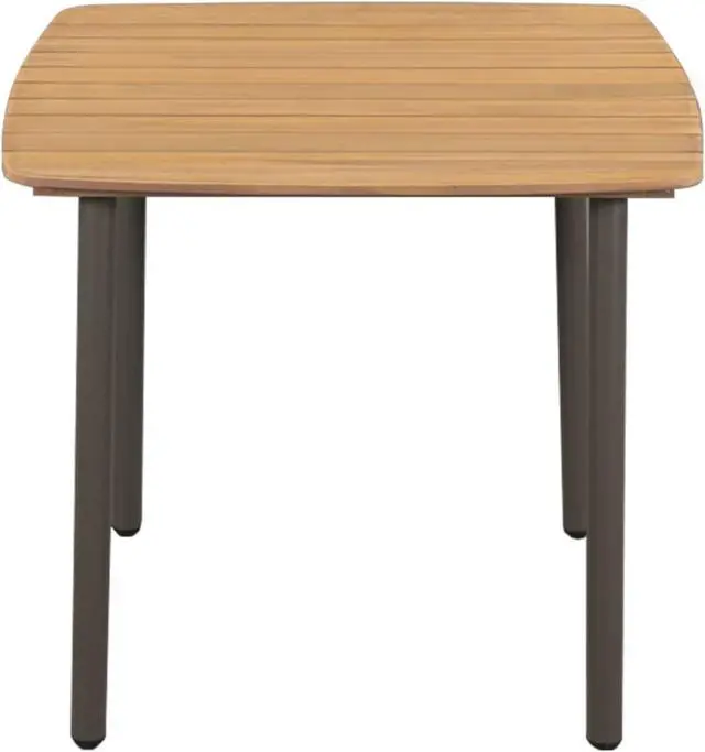 Alt view image 5 of 7 - vidaXL Patio Table Garden Outdoor Dining Table Solid Acacia Wood and Steel