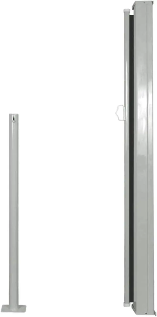 Alt view image 8 of 15 - vidaXL Retractable Side Awning 47.2"x118.1" Black Privacy Screen Shade Blind