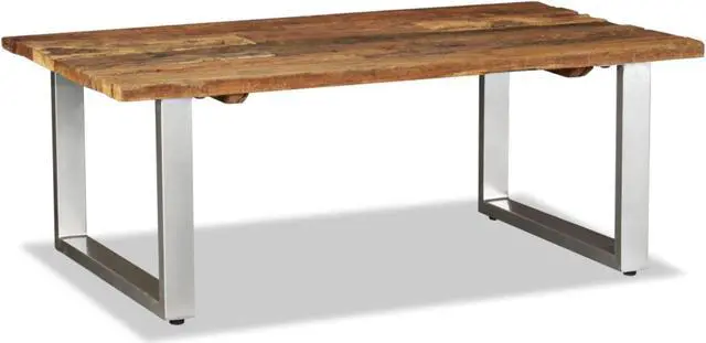 Alt view image 5 of 13 - vidaXL Coffee Table Sofa End Table Accent Side Table Solid Wood Reclaimed