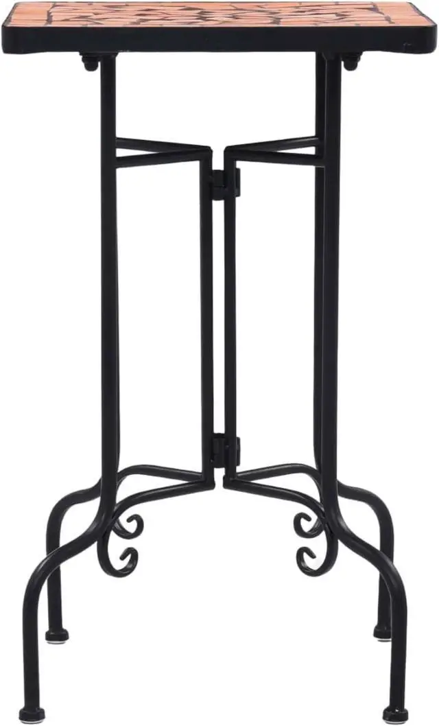 Alt view image 9 of 14 - vidaXL Side Table Patio Plant Table Stand Flower Pot Stand Terracotta Ceramic