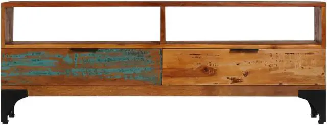 Alt view image 10 of 11 - vidaXL TV Stand Monitor Stand Desktop Stand Console Unit Solid Reclaimed Wood