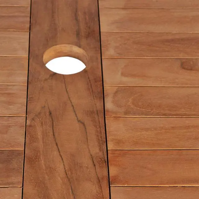 Alt view image 9 of 14 - vidaXL Outdoor Dining Table Folding Patio Table Garden Furniture Solid Teak Wood