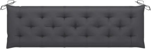 Alt view image 6 of 15 - vidaXL Bench Cushion Water Repellent Seat Cushion Anthracite Oxford Fabric