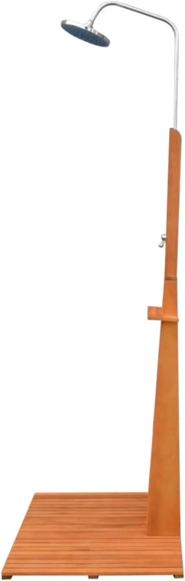 Alt view image 7 of 14 - vidaXL Outdoor Shower Eucalyptus Wood and Steel