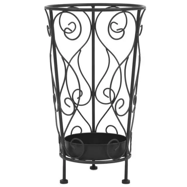 Main image of vidaXL Umbrella Stand Vintage Style Metal 10.2"x18.1" Black