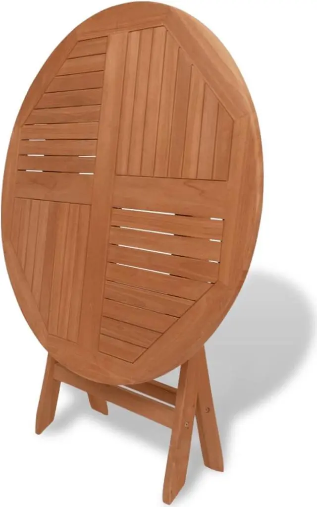 Alt view image 8 of 14 - vidaXL Outdoor Dining Table Folding Patio Table Garden Furniture Solid Teak Wood