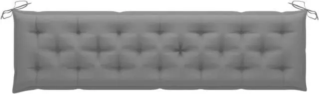 Alt view image 6 of 8 - vidaXL Garden Bench Cushion Gray 78.7" Fabric Outdoor Seating Furniture Pads