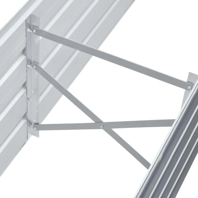 Alt view image 9 of 14 - vidaXL Garden Raised Bed Open Bottom Galvanized Steel 63" Gray DIY Garden Bed