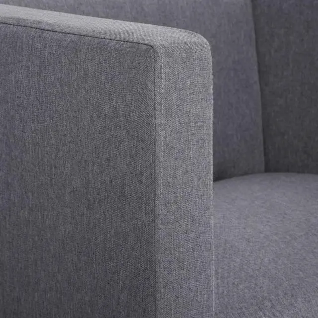 Alt view image 10 of 10 - vidaXL Armchair Upholstered Accent Chair Sofa for Office Light Gray Fabric