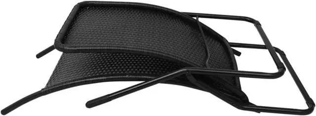 Alt view image 9 of 14 - vidaXL Patio Lounge Chair Outdoor Chaise Lounge Chair Sunbed Poly Rattan Black