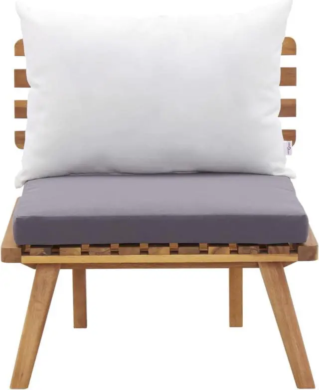 Alt view image 4 of 16 - vidaXL Patio Chair Outdoor Chair with Cushions for Garden Solid Acacia Wood