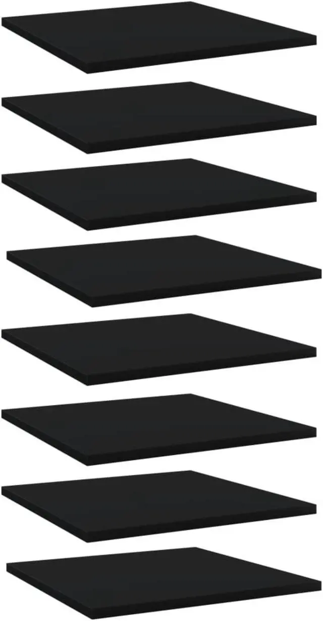 Alt view image 6 of 13 - vidaXL Floating Shelf Wall Mounted Bookshelf Board 8 Pcs Black Engineered Wood