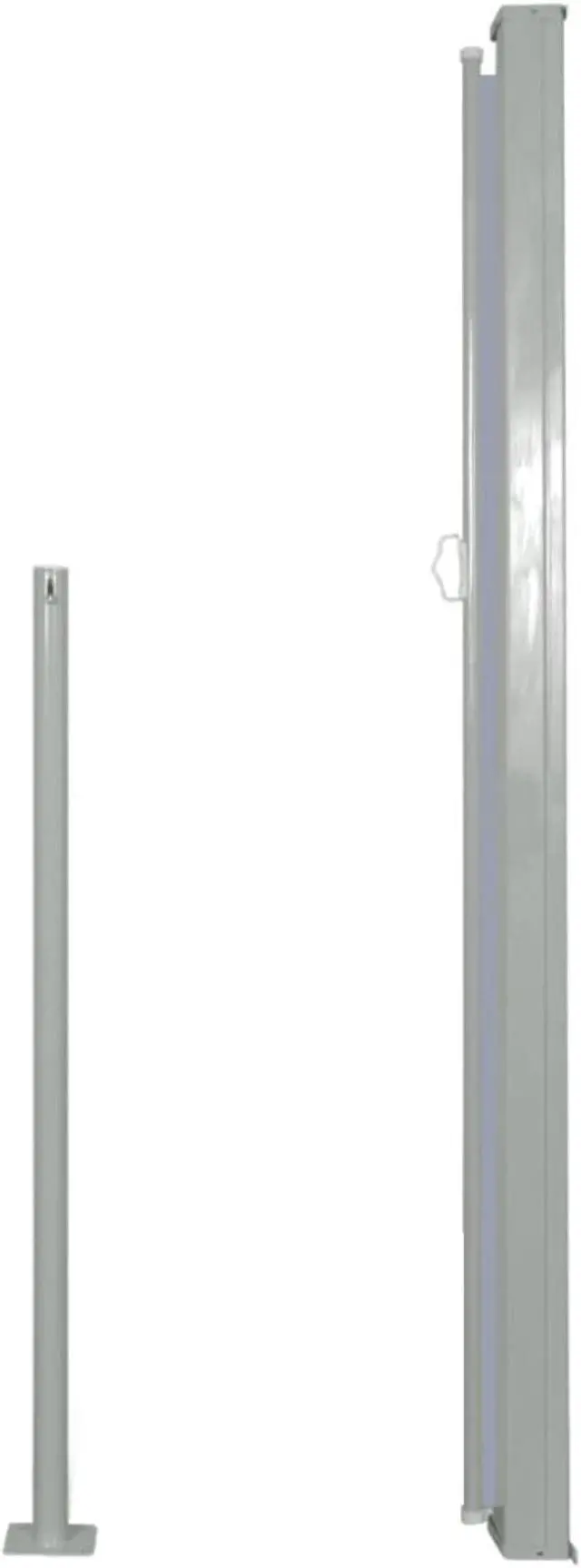 Alt view image 8 of 14 - vidaXL Retractable Side Awning 63"x196.9" Gray Privacy Screen Shade Blind