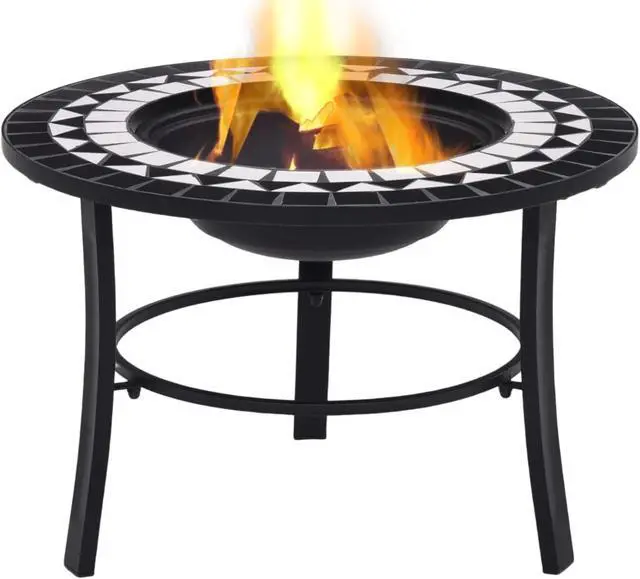 Alt view image 9 of 20 - vidaXL Fire Pit Table Fireplace for Camping Picnic Firebowl Terracotta Ceramic