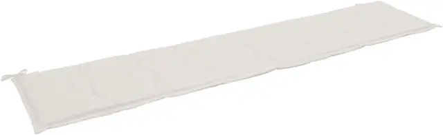 Alt view image 2 of 19 - vidaXL Garden Bench Cushion Cream 200x50x4 cm Oxford Fabric