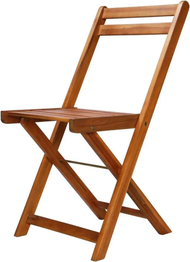 Alt view image 9 of 11 - vidaXL Folding Patio Bar Chairs 2 Pcs Outdoor Bar Lawn Chair Solid Wood Acacia