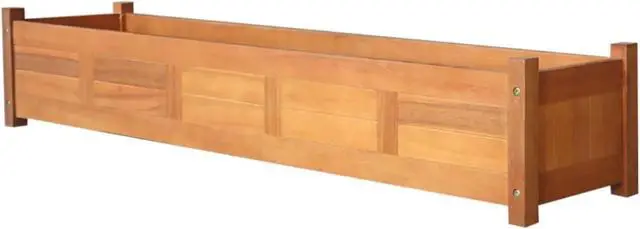 Alt view image 6 of 15 - vidaXL Solid Wooden Outdoor Raised Bed 59" Garden Flowers Plant Display Rack