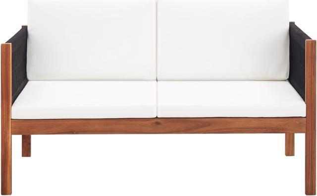 Alt view image 8 of 10 - vidaXL 2 Seater Sofa Couch with Cushions Patio Love Seat Solid Acacia Wood