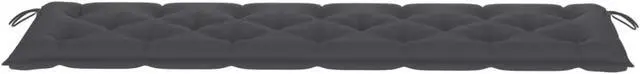 Alt view image 8 of 10 - vidaXL Bench Cushion Water Repellent Seat Cushion Anthracite Oxford Fabric