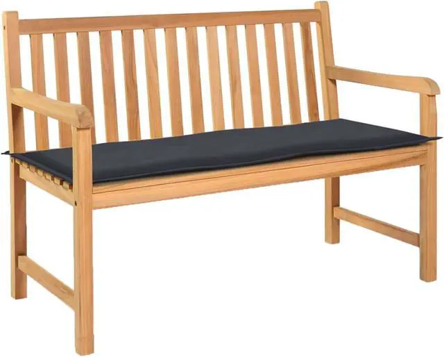 Alt view image 6 of 11 - vidaXL Garden Bench Cushion Anthracite 120x50x4 cm Oxford Fabric