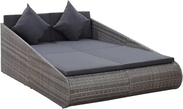 Main image of vidaXL Garden Bed Gray 78.7"x54.7" Poly Rattan