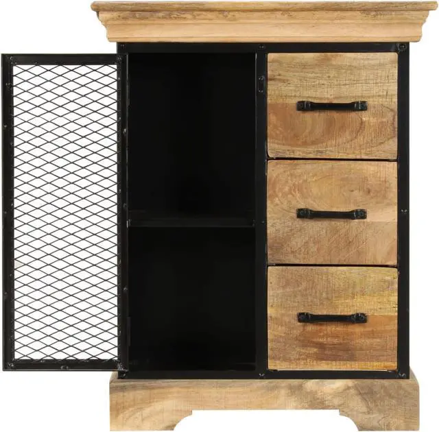 Alt view image 11 of 11 - vidaXL Sideboard Console Cabinet Cupboard for Living Room Solid Wood Mango