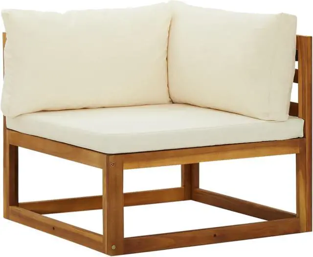 Alt view image 2 of 12 - vidaXL Sectional Corner Sofas 2 pcs with Cushions Cream White