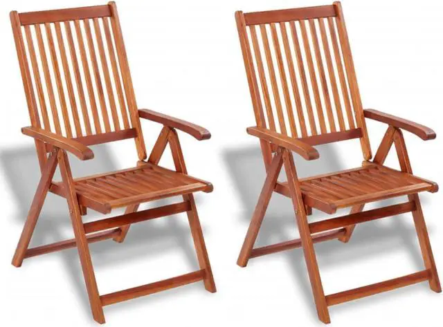 Main image of vidaXL Folding Garden Chairs 2 pcs Solid Acacia Wood Brown