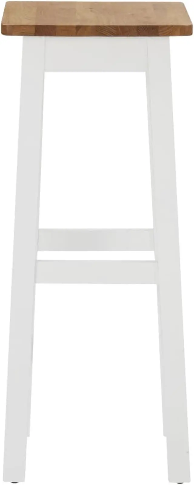 Alt view image 9 of 10 - vidaXL Bar Stools Bar Seats Counter Height Island Stools 2 Pcs Solid Oak Wood