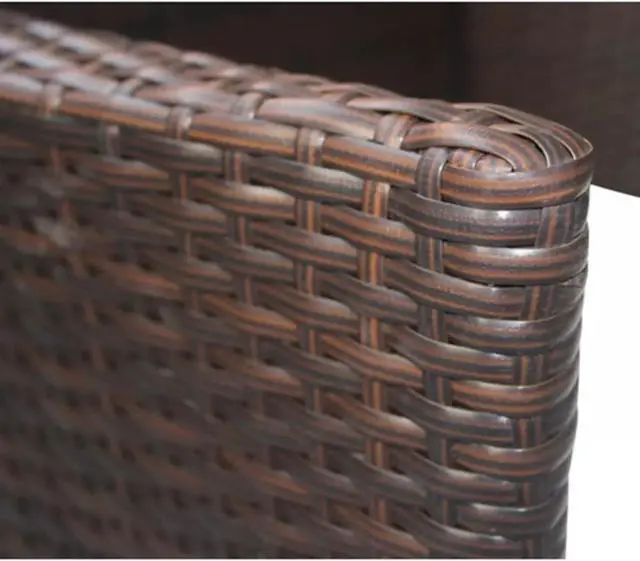Alt view image 4 of 10 - vidaXL Garden Chairs 2 pcs Poly Rattan Brown