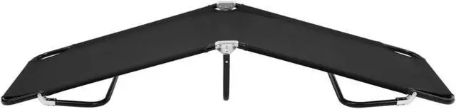 Alt view image 10 of 11 - vidaXL Patio Lounge Chair Outdoor Chaise Lounge Chair Sunlounger Black Steel