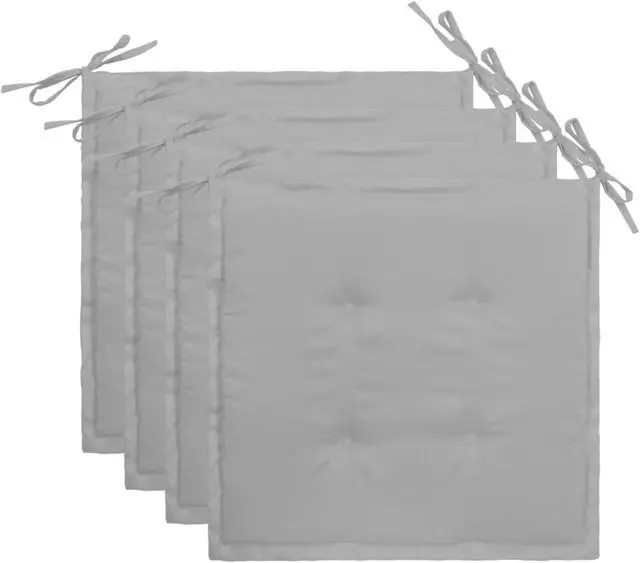 Alt view image 8 of 14 - vidaXL Garden Chair Cushions 4 pcs Grey 40x40x4 cm Oxford Fabric