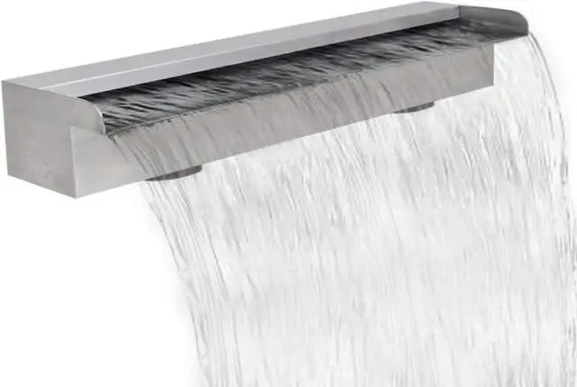 Alt view image 5 of 13 - vidaXL Pool Fountain Spillway Waterfall Fountain for Garden Pond Stainless Steel