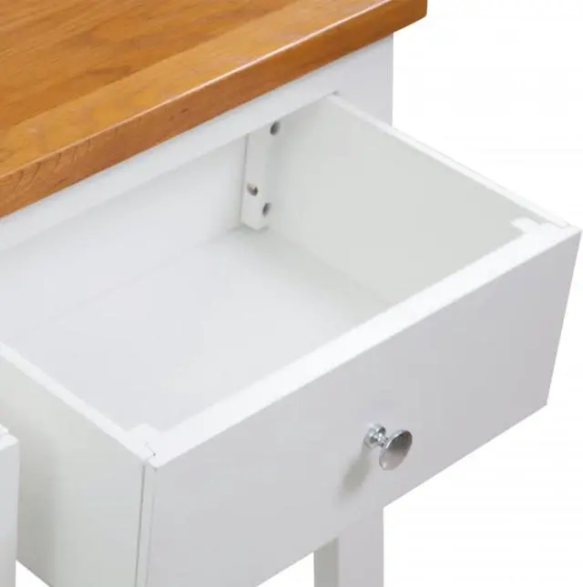 Alt view image 8 of 13 - vidaXL Solid Oak Wood Console Table Entryway Accent Table Hallway Display