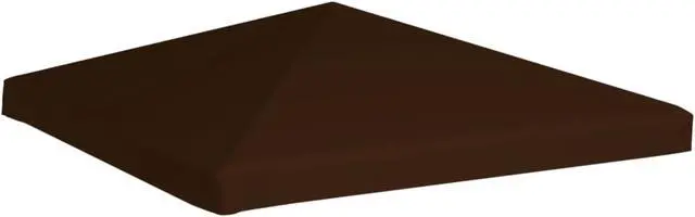 Alt view image 9 of 12 - vidaXL Gazebo Top Cover 9.8'x9.8' Brown Patio Replacement Canopy Roof Sunshade