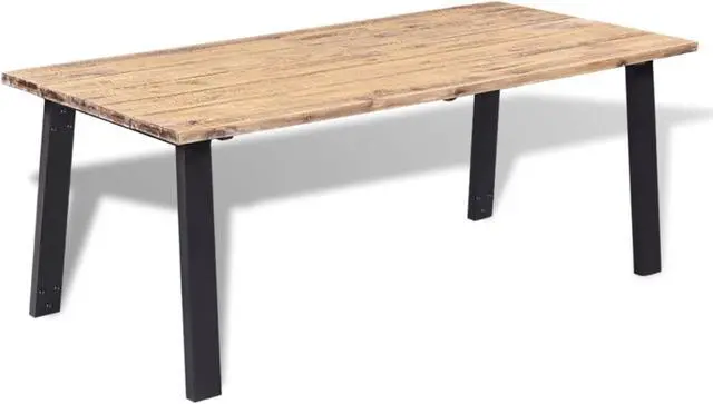 Alt view image 7 of 20 - vidaXL Dining Table Kitchen Table Wooden Dining Room Table Solid Acacia Wood
