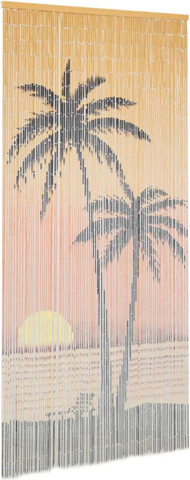 Alt view image 7 of 9 - vidaXL Insect Door Curtain Bamboo Palm Tree Anti Mosquito Bug Fly Screen Net