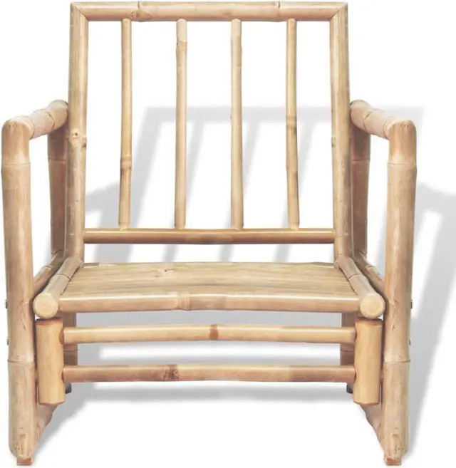 Alt view image 9 of 13 - vidaXL Patio Chairs 2 Pcs Outdoor Patio Dining Chair with Cushions Bamboo